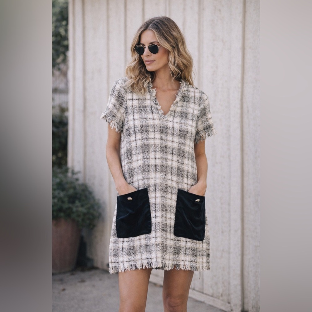 Zara Tweed Knee-Length Dress